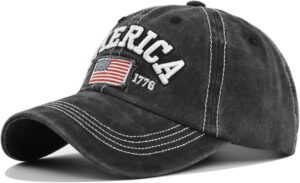 Cot-Oath Mens Baskeball Cap Women Hat - American Flag Hat Un...