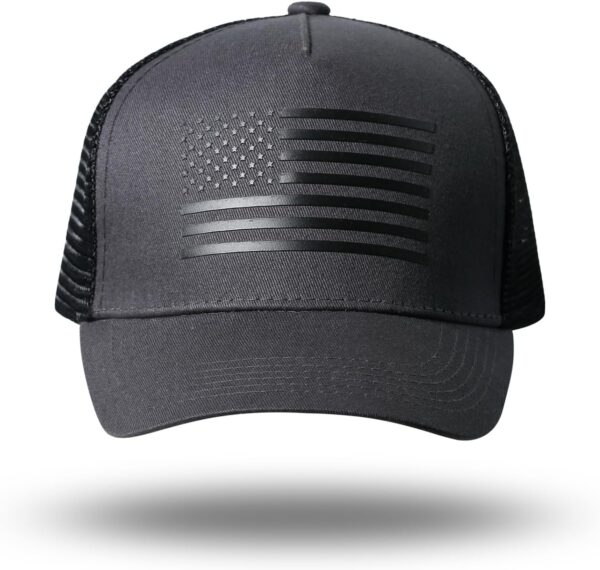 American Flag Trucker Hat - Snapback Hat, Baseball Cap for M...
