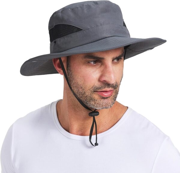 PFFY Sun Bucket Hats for Men Women 3” Wide Brim UPF 50+ Fish...