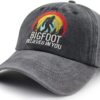 Bigfoot Believes in You Hat, Embroidered Adjustable Wash Ret...