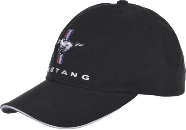 Checkered Flag Men's Ford Mustang Cap Tri-Bar Pony Logo Adju...