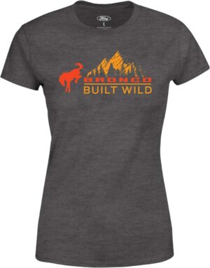 Ford Bronco Ladies Shirt, Built Wild, Short Sleeve Crew Neck...
