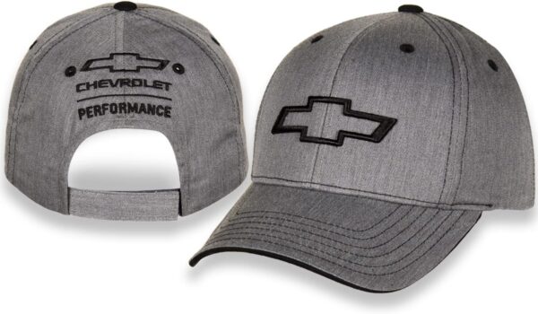 Heather Grey Chevrolet Bowtie Twill Hat with Adjustable Clos...
