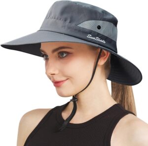 NPJY Sun Hats for Women Men 3” Wide Brim UPF 50+ Fishing Bea...