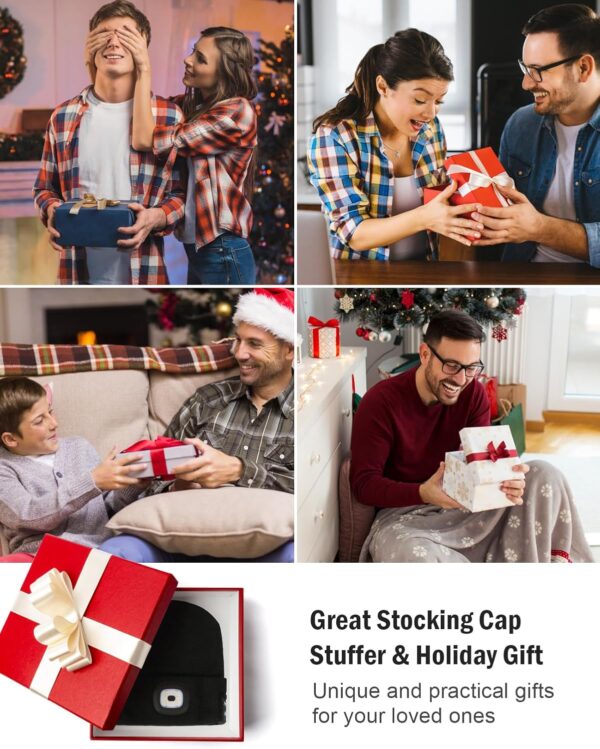 Wmcaps Bluetooth Beanie with a Light, Unisex USB Rechargeabl...