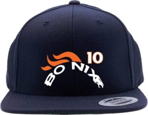 Snapback Bo Nix Denver Old School Logo Hat Blue