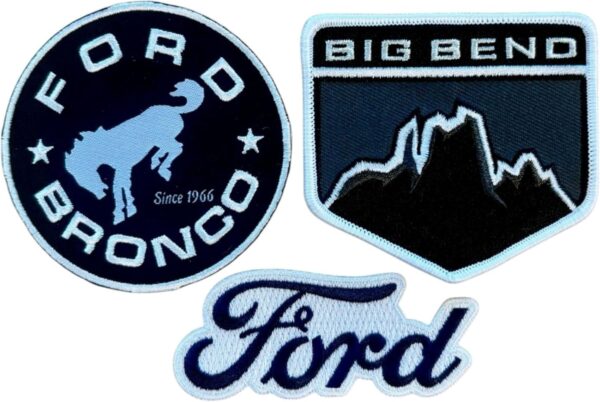 Ford Bronco Big Bend Patch 3-Pack – Embroidered Heat Seal Pa...