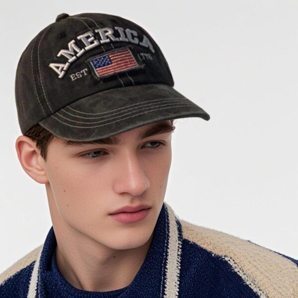 Cot-Oath Mens Baskeball Cap Women Hat - American Flag Hat Un...