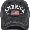 Cot-Oath Mens Baskeball Cap Women Hat - American Flag Hat Un...
