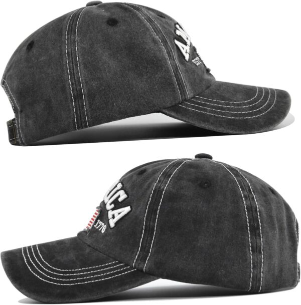 Cot-Oath Mens Baskeball Cap Women Hat - American Flag Hat Un...