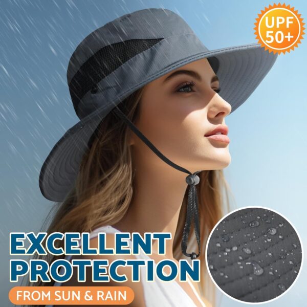 PFFY Sun Bucket Hats for Men Women 3” Wide Brim UPF 50+ Fish...