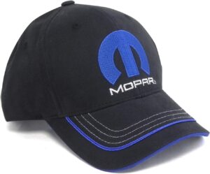 CarBeyondStore - Mopar Blue M Logo Black Baseball Cap