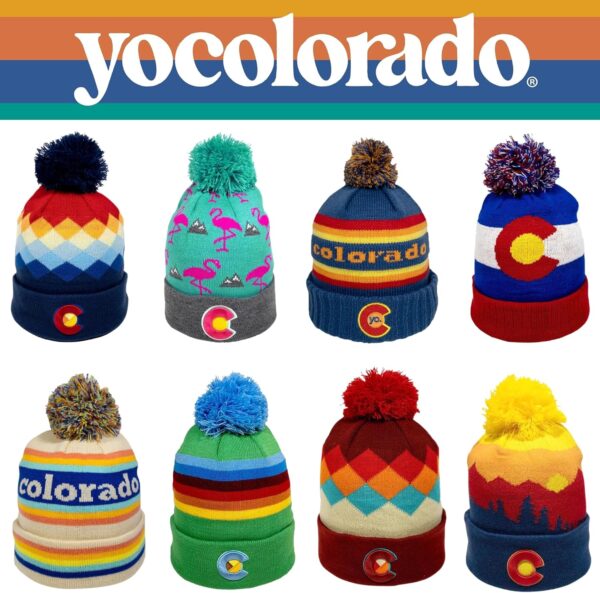 YoColorado Argyle Colorado Pom Pom Beanie - Mountain Winter ...