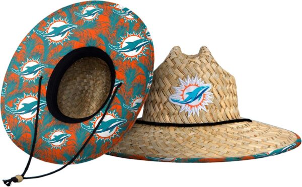 FOCO Men's NFL Team Logo Floral Lifeguard Beach Straw Sun Ha...