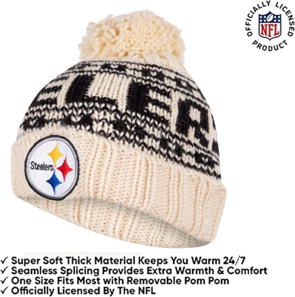 Ultra Game Youth NFL Official Super Soft Cable Knit Winter B...
