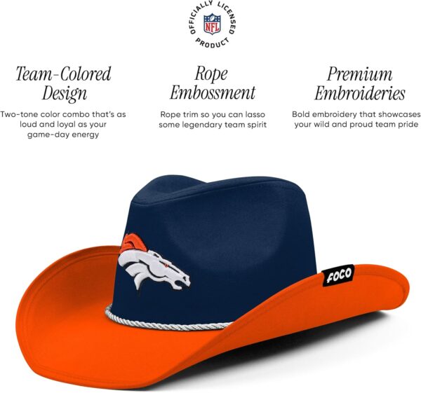 FOCO NFL Team Logo Two Tone Cowboy Hat