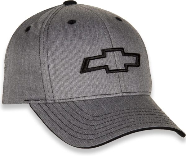 Heather Grey Chevrolet Bowtie Twill Hat with Adjustable Clos...