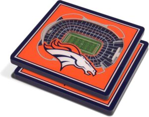 YouTheFan NFL Denver Broncos 3D StadiumView Coasters - Mile ...