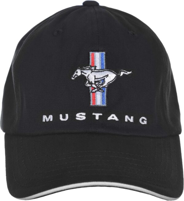 Checkered Flag Men's Ford Mustang Cap Tri-Bar Pony Logo Adju...