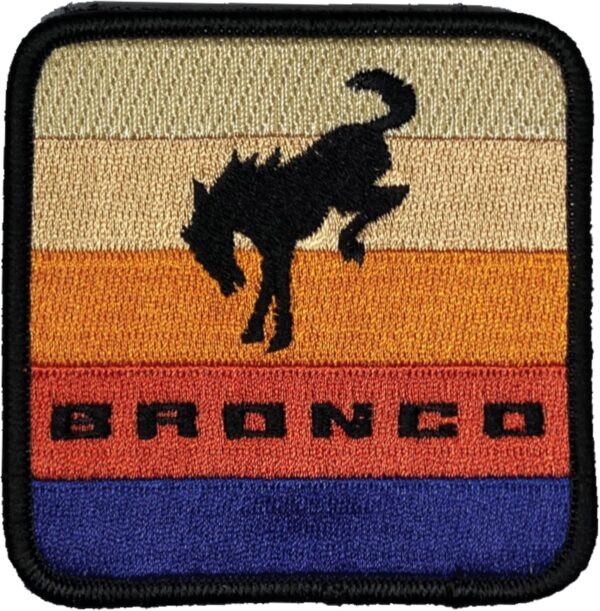 Ford Bronco Stripes Logo Embroidered Patch 3 inch x 3 inch |...