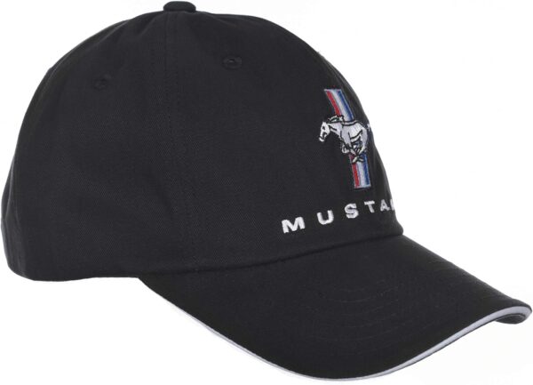Checkered Flag Men's Ford Mustang Cap Tri-Bar Pony Logo Adju...