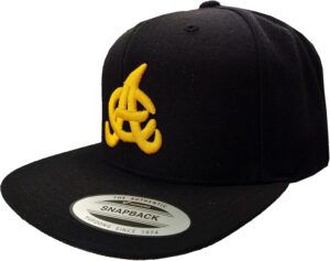Aguilas Cibaeñas SnapBack Black Hat with Yellow Gold Logo