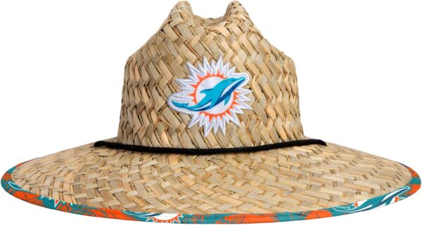 FOCO Men's NFL Team Logo Floral Lifeguard Beach Straw Sun Ha...