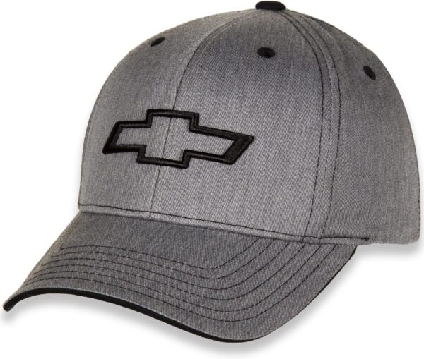Heather Grey Chevrolet Bowtie Twill Hat with Adjustable Clos...