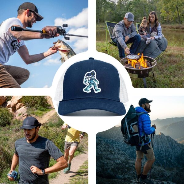 Mesh Bigfoot Hat Leather Cap for Men- Great Snapback Closure...