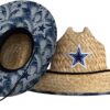 FOCO Men's NFL Team Logo Floral Lifeguard Beach Straw Sun Ha...