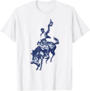 Cowboy Rodeo Horse Western Country Vintage Bronco Riding T-S...