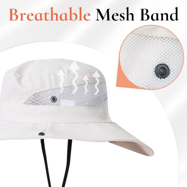NPJY Sun Hats for Women Men 3” Wide Brim UPF 50+ Fishing Bea...