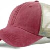 Vintage Washed Trucker Hat Distressed Adjustable Mesh Baseba...