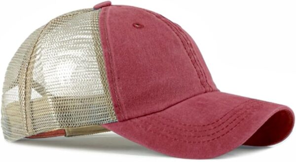Vintage Washed Trucker Hat Distressed Adjustable Mesh Baseba...