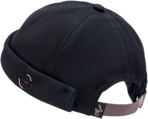 CLAPE Thick Cuff Brimless Caps for Men Washed Cotton Retro W...