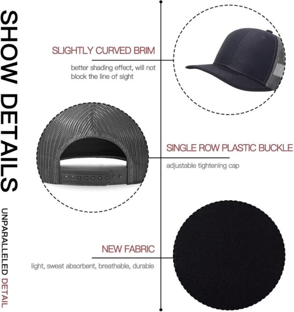 Custom Leather Patch Trucker Hat - Personalized Baseball Cap...