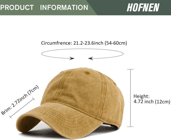HH HOFNEN Men Women Washed Distressed Twill Cotton Baseball ...