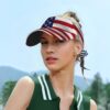 Cute Funny Flag Hat Women Men Adjustable Flag Sport Sun Viso...