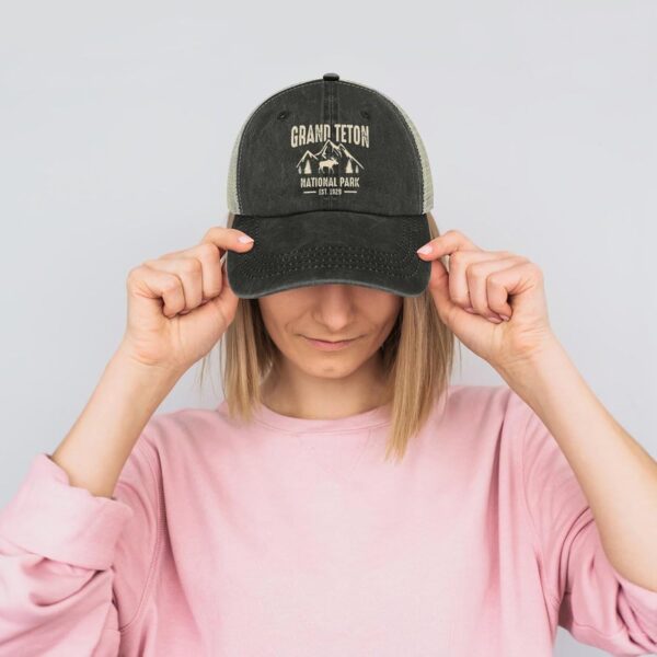 Mesh Hat Mesh Snapback Cap for Men Ball Cap Grand Teton Nati...