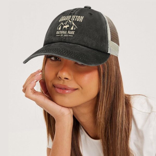 Mesh Hat Mesh Snapback Cap for Men Ball Cap Grand Teton Nati...