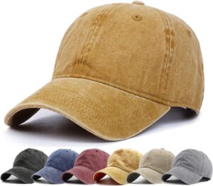 HH HOFNEN Men Women Washed Distressed Twill Cotton Baseball ...