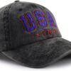 USA Flag 1776 Hat for Men Women, Funny Adjustable Cotton Emb...