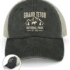 Mesh Hat Mesh Snapback Cap for Men Ball Cap Grand Teton Nati...