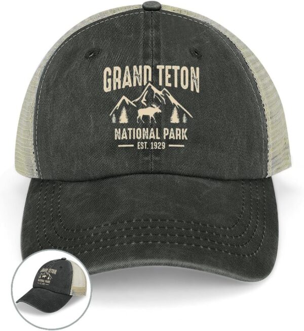 Mesh Hat Mesh Snapback Cap for Men Ball Cap Grand Teton Nati...