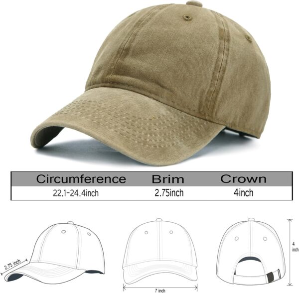 Edoneery Men Women Baseball Cap-Low Profile Adjustable Washe...