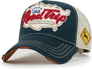 ililily Premium Road Trip Vintage Distressed Snapback Trucke...