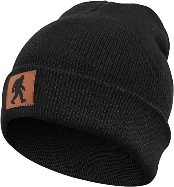 Bigfoot Beanie for Men - Sasquatch Hat Winter Knit Cuffed Be...