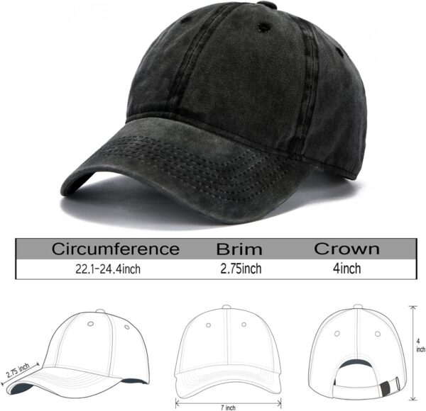 Edoneery Men Women Baseball Cap-Low Profile Adjustable Washe...