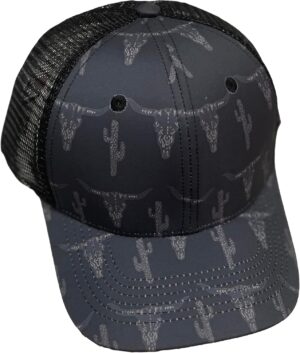 l Charcoal Bull Cactus Womens Snap Back Outdoor Horse Wester...