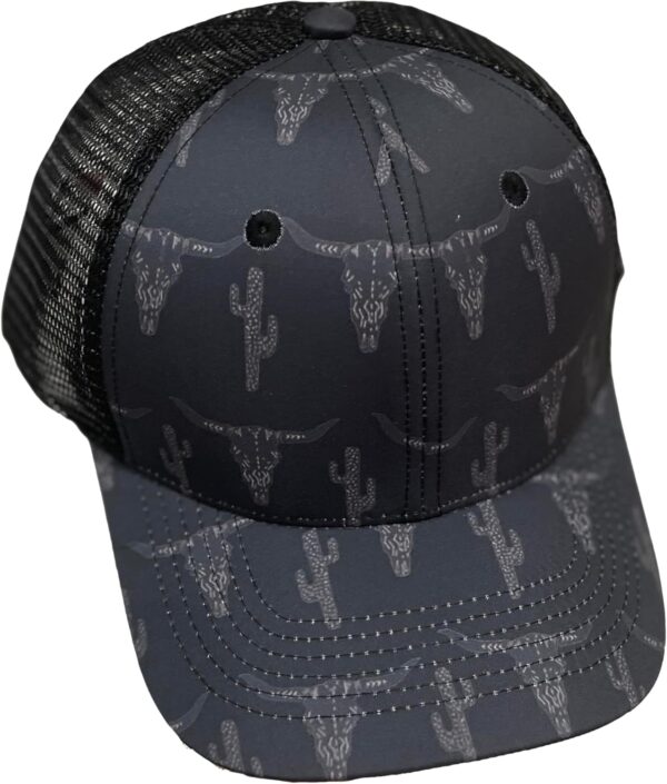 l Charcoal Bull Cactus Womens Snap Back Outdoor Horse Wester...